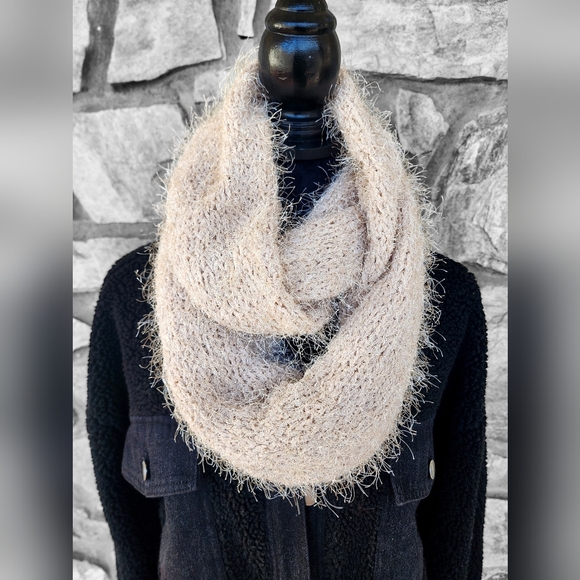 The Cozy Collection Accessories - The Cozy Collection Cream Knit Infinity Scarf